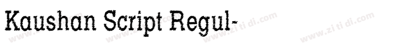 Kaushan Script Regul字体转换
